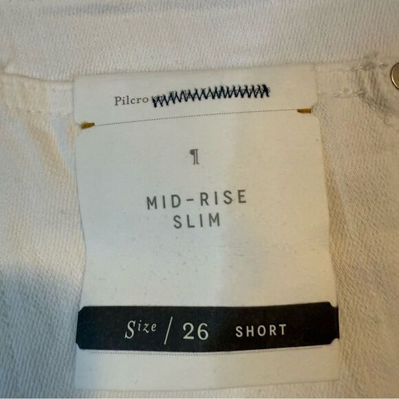 Pilcro White Jean Shorts Modern Fit Frayed Hem - Picture 5 of 6